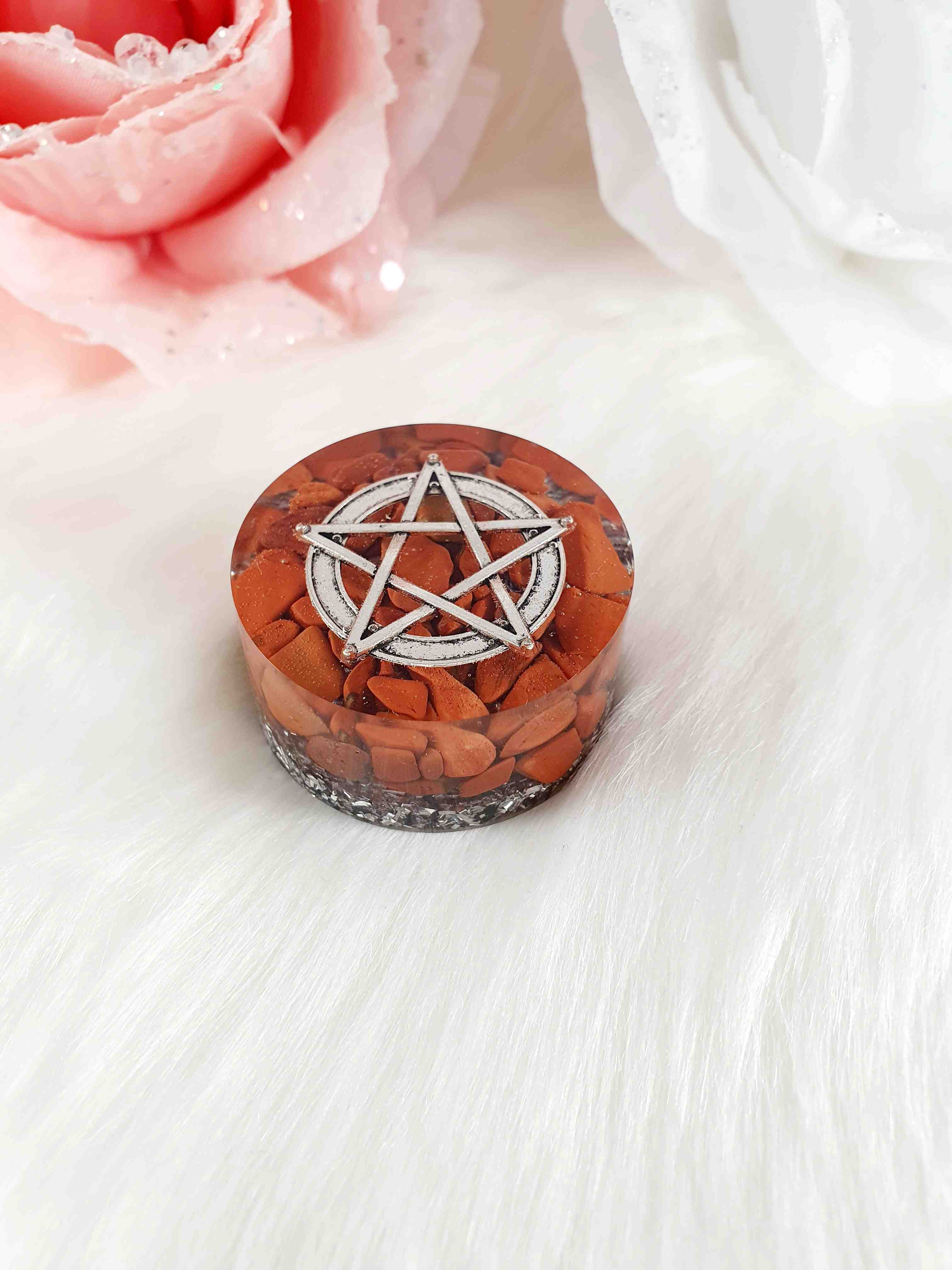 Orgonites, Zak orgonites, Rond 011 Pentagram