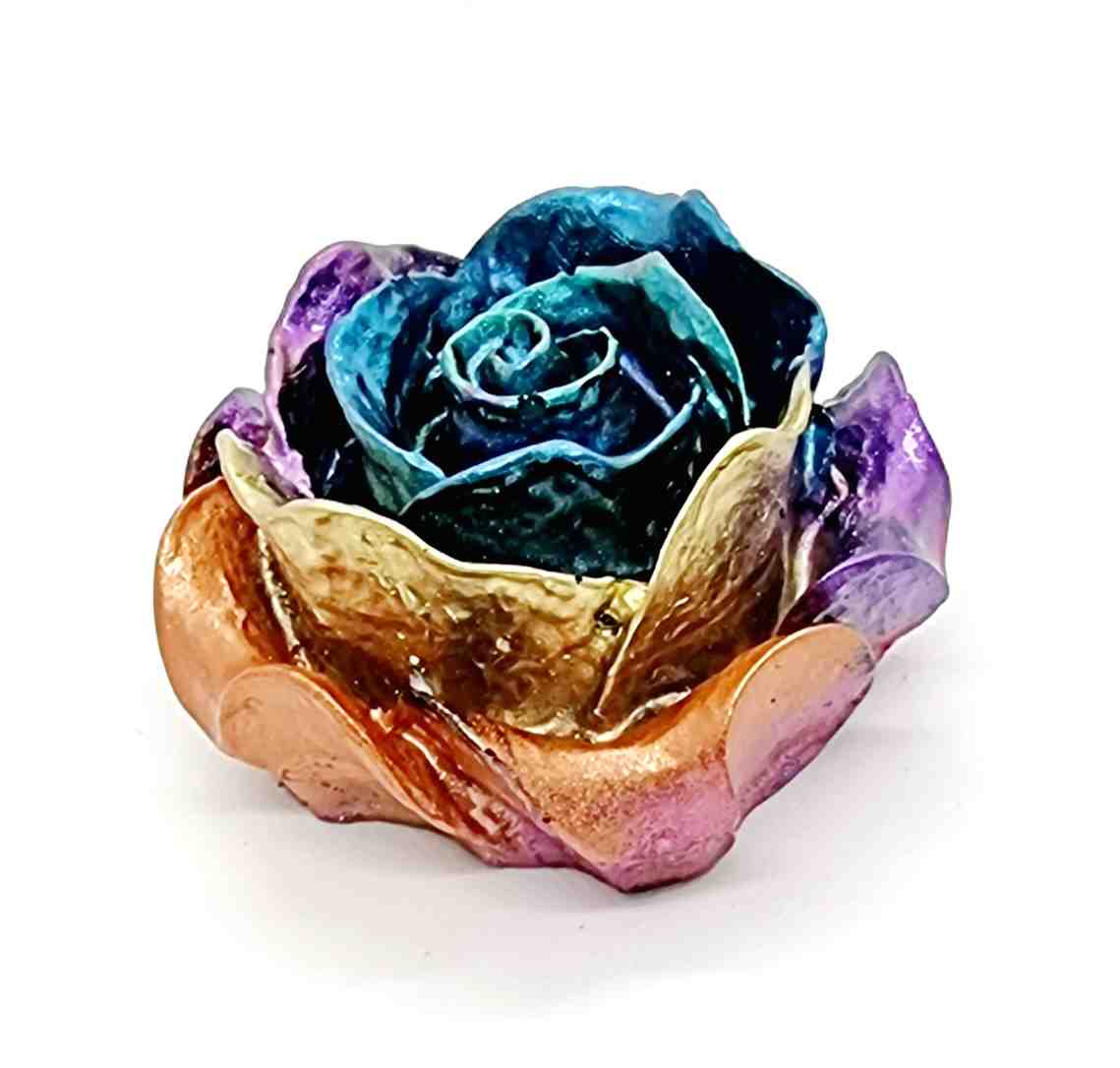 Orgonites, Overige, Rozen, Medium Roos 24 Regenboog Metallic