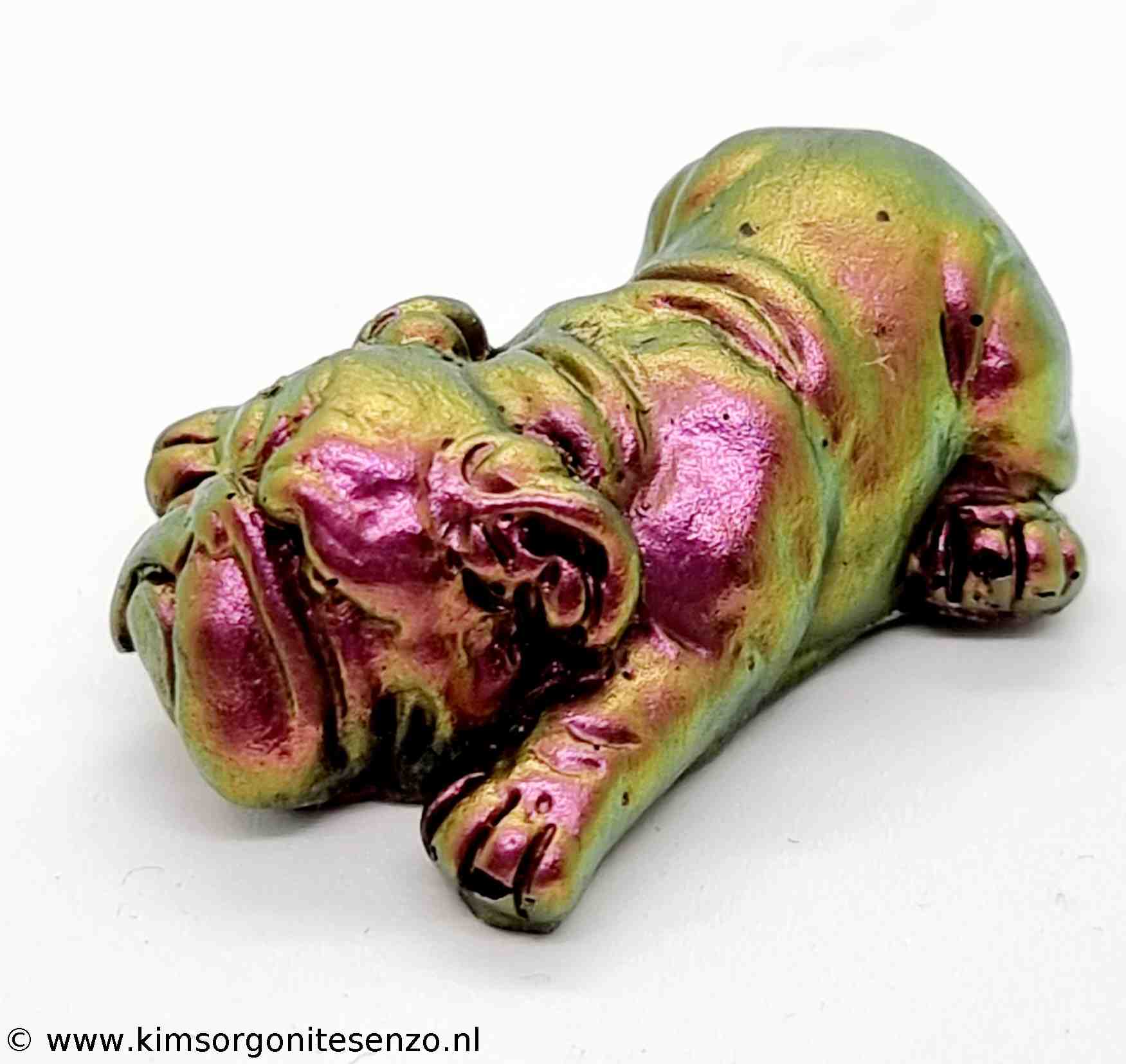 Orgonites, Overige, Bulldog, Mini Engelse Bulldog Mini Bulldog met Zwarte Toermalijn