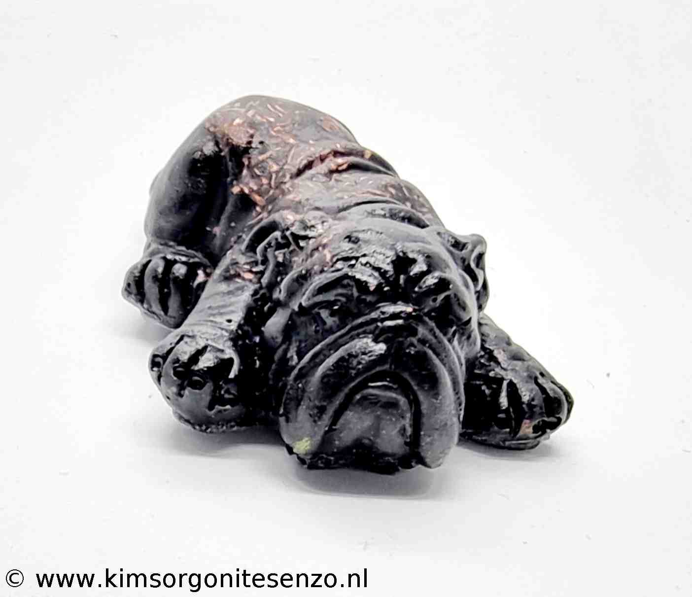 Orgonites, Overige, Bulldog, Mini Engelse Bulldog Mini Bulldog met Amethist en Shungiet