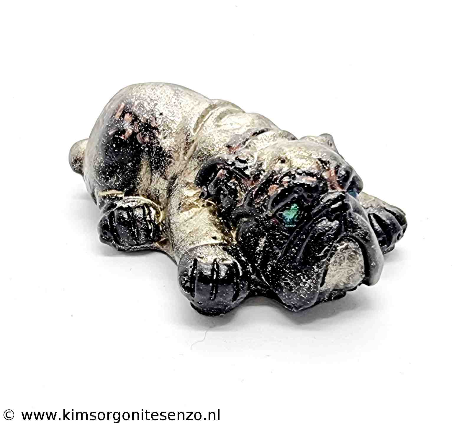 Orgonites, Overige, Bulldog, Mini Engelse Bulldog Mini Bulldog met Rode Jaspis