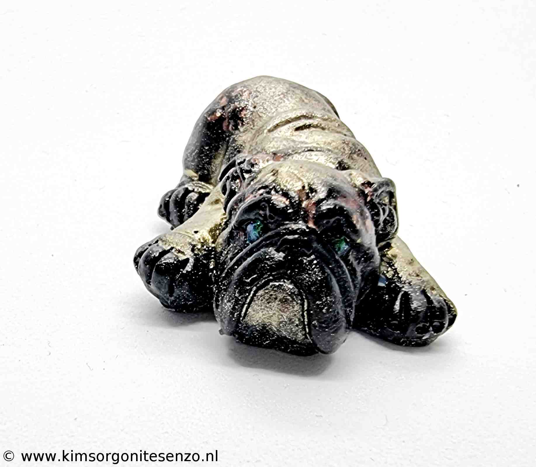 Orgonites, Overige, Bulldog, Mini Engelse Bulldog Mini Bulldog met Rode Jaspis