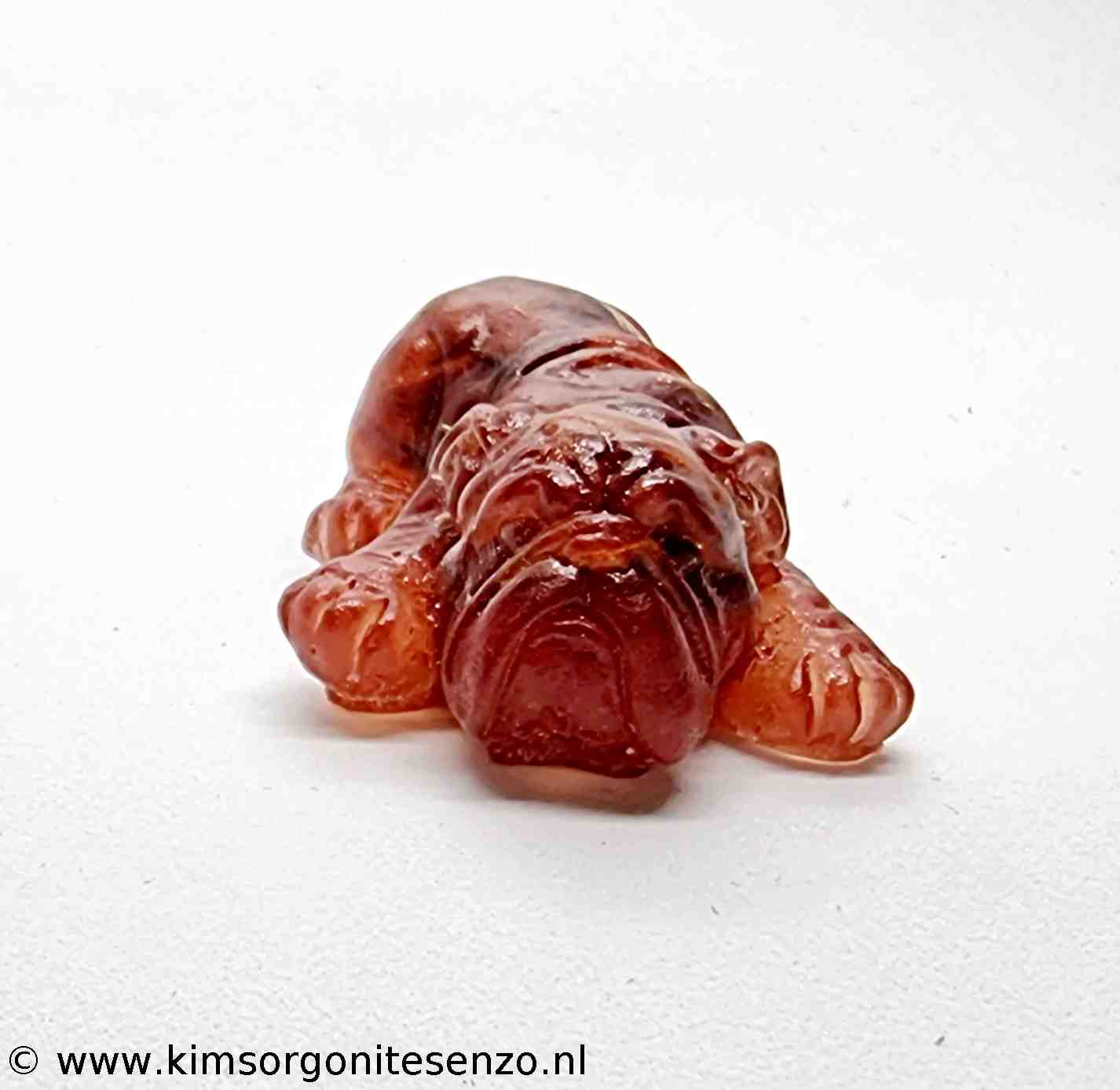 Orgonites, Overige, Bulldog, Mini Engelse Bulldog Mini Bulldog met Rode Jaspis