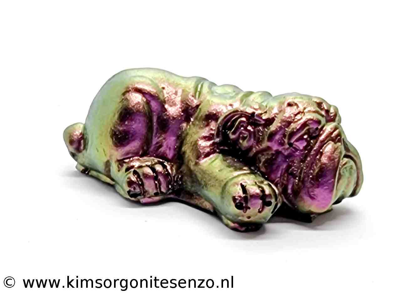 Orgonites, Overige, Bulldog, Mini Engelse Bulldog Mini Bulldog met Amethist