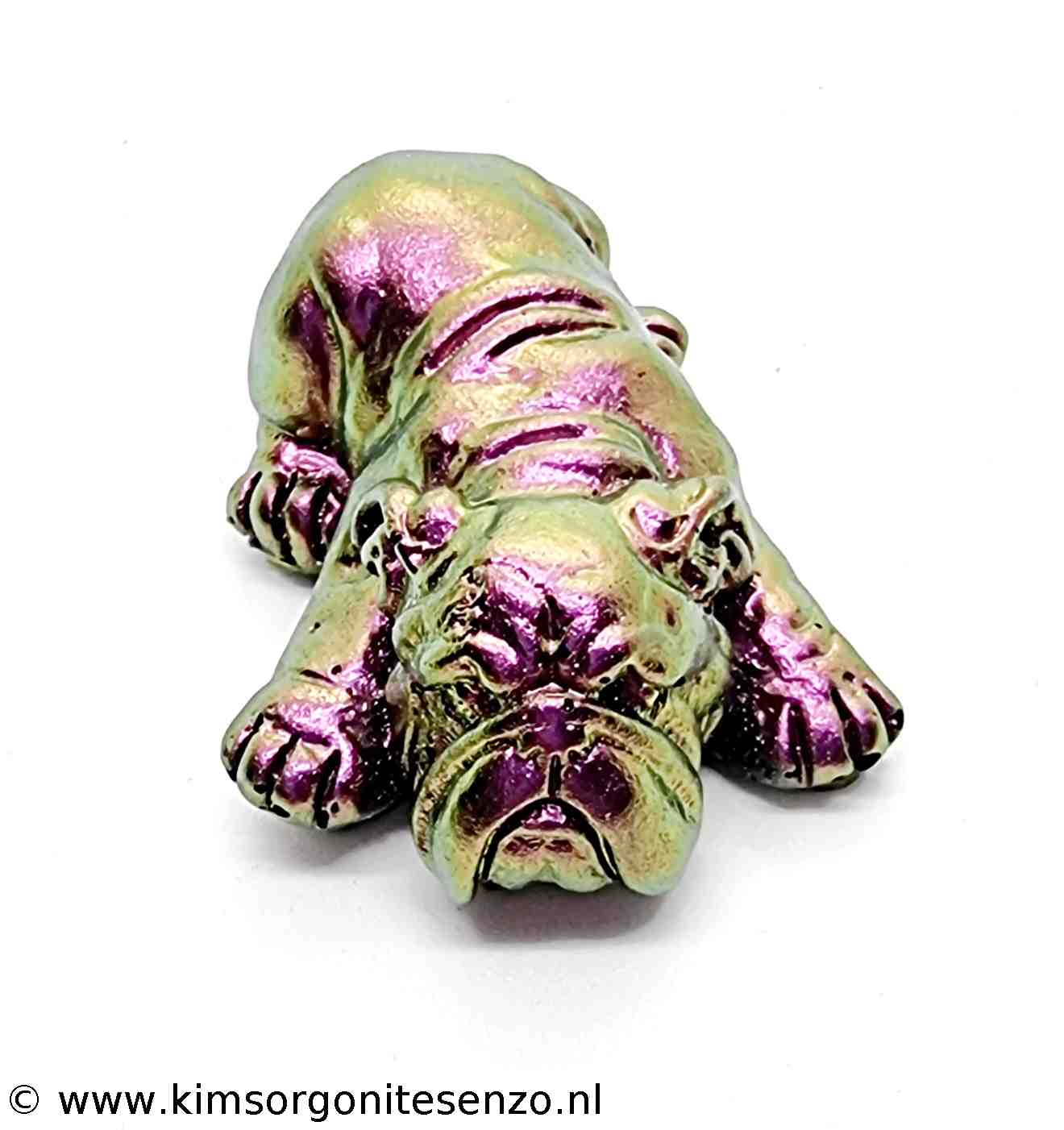 Orgonites, Overige, Bulldog, Mini Engelse Bulldog Mini Bulldog met Amethist