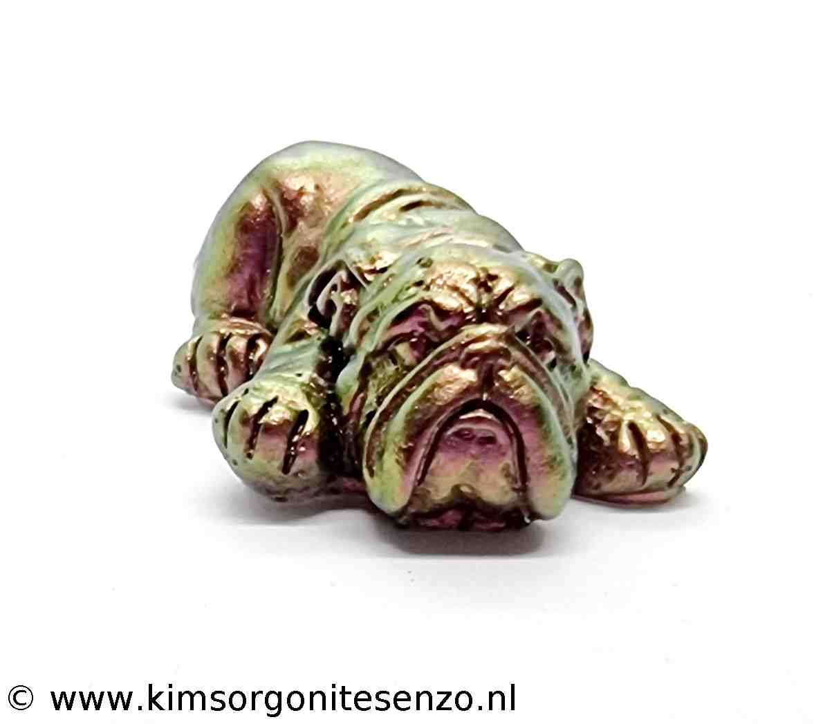 Orgonites, Overige, Bulldog, Mini Engelse Bulldog Mini Bulldog met Seleniet