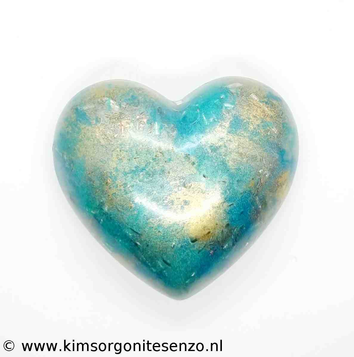 Orgonites, Harten, Groot Hart Groot Blauw Groen Goud