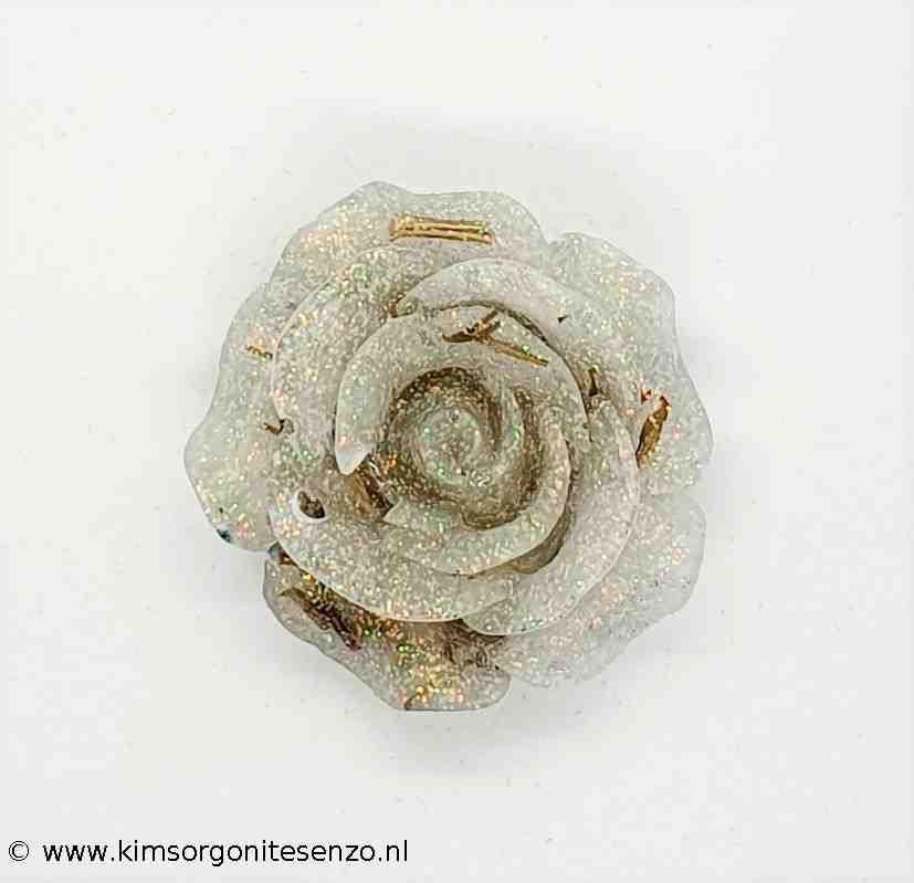 Orgonites, Overige, Rozen, Klein Roos met Bergkristal