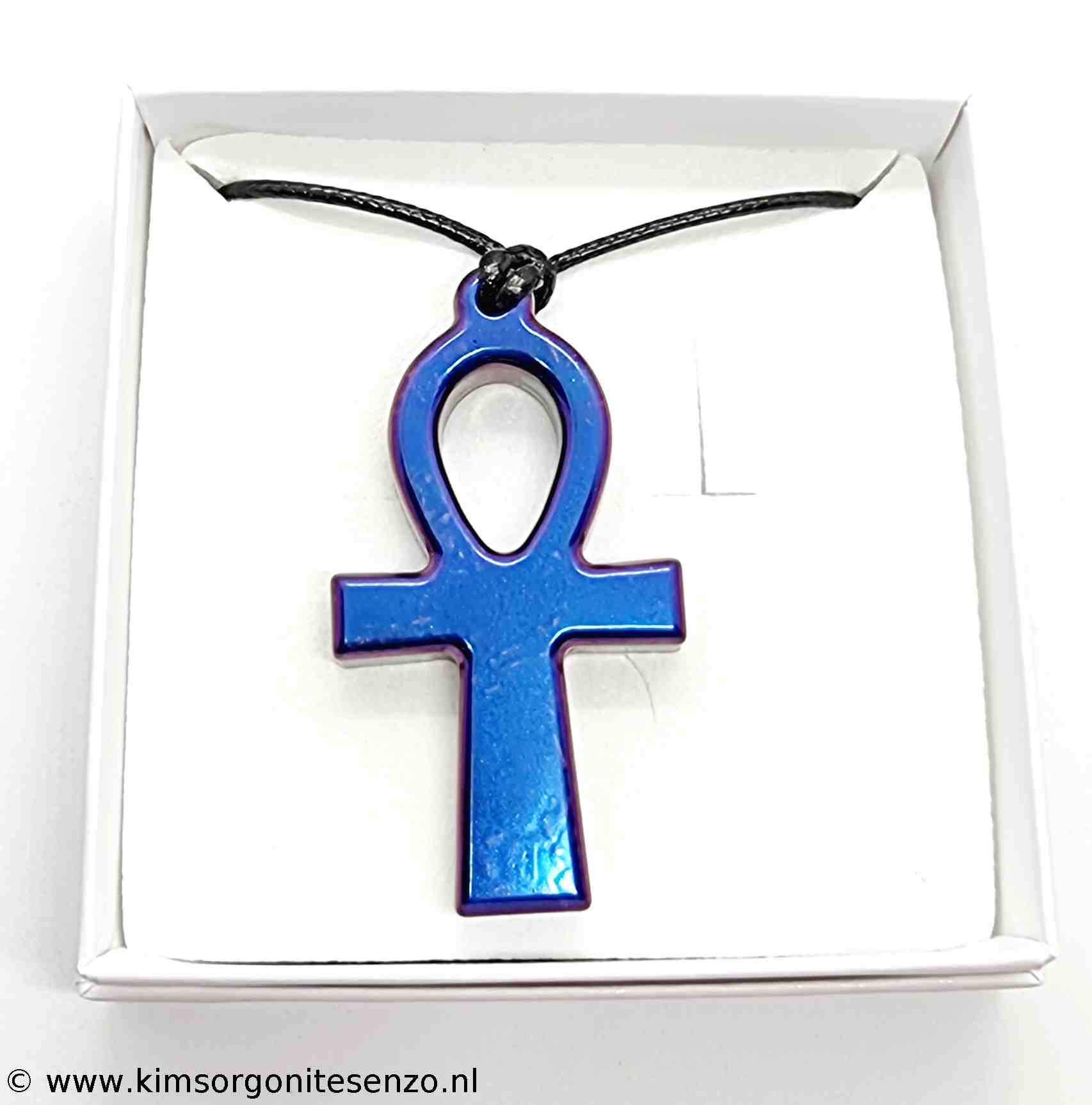 Orgonites, Sieraden, Ketting Ankh Ankh met Labradoriet