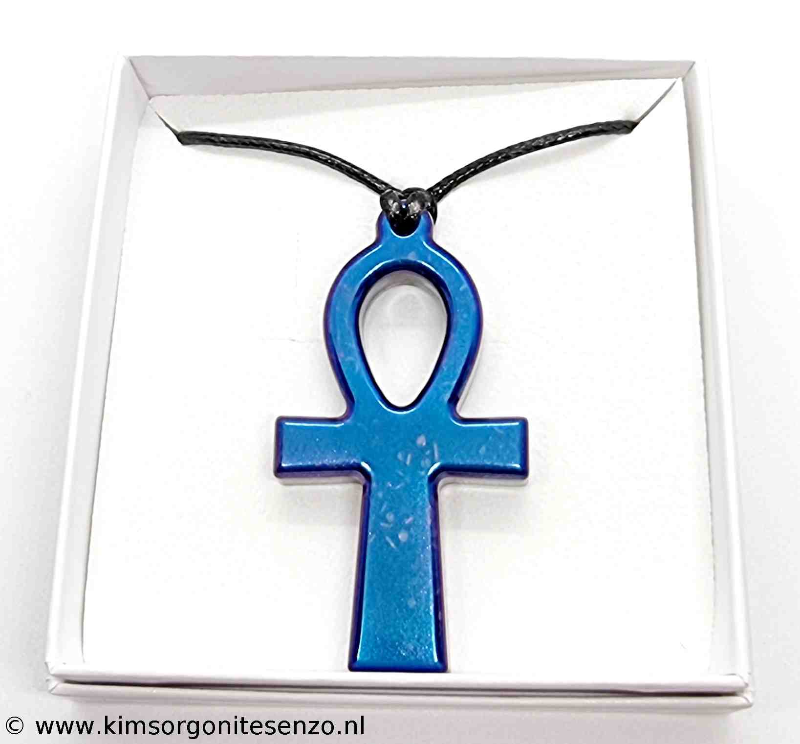 Orgonites, Sieraden, Ketting Ankh Ankh met Labradoriet