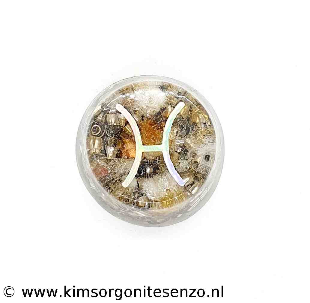 Orgonites, Zak orgonites, Rond Cup, Sterrenbeelden Orgonite Tweeling