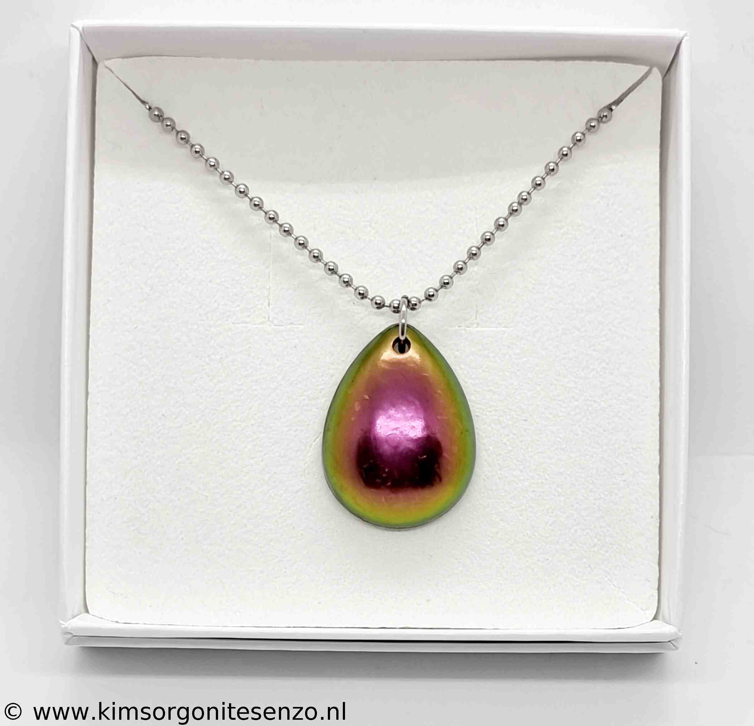 Orgonites, Sieraden, Ketting Druppel Ketting Druppel met Zwarte Toermalijn