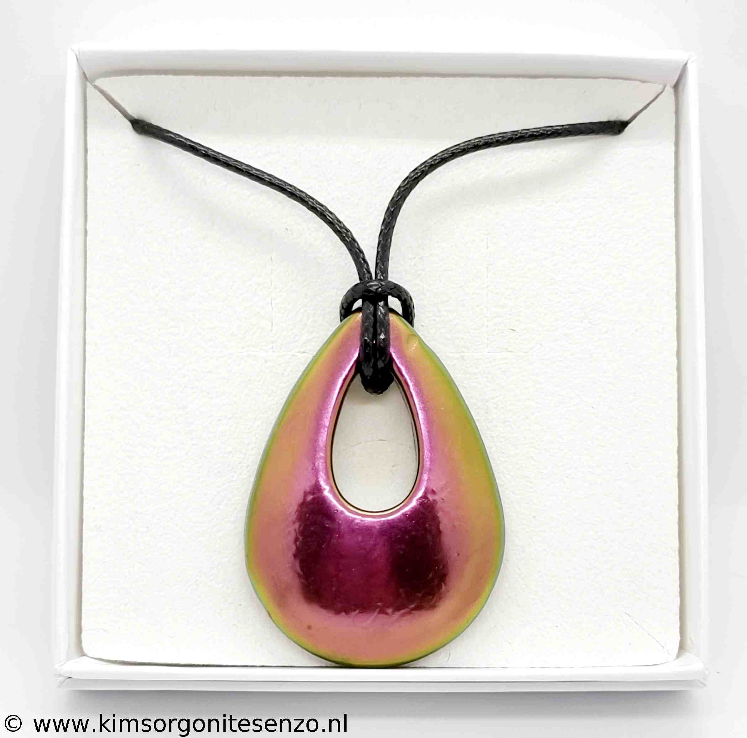 Orgonites, Sieraden, Ketting Druppel Medium Ketting Druppel Medium met Zwarte Toermalijn