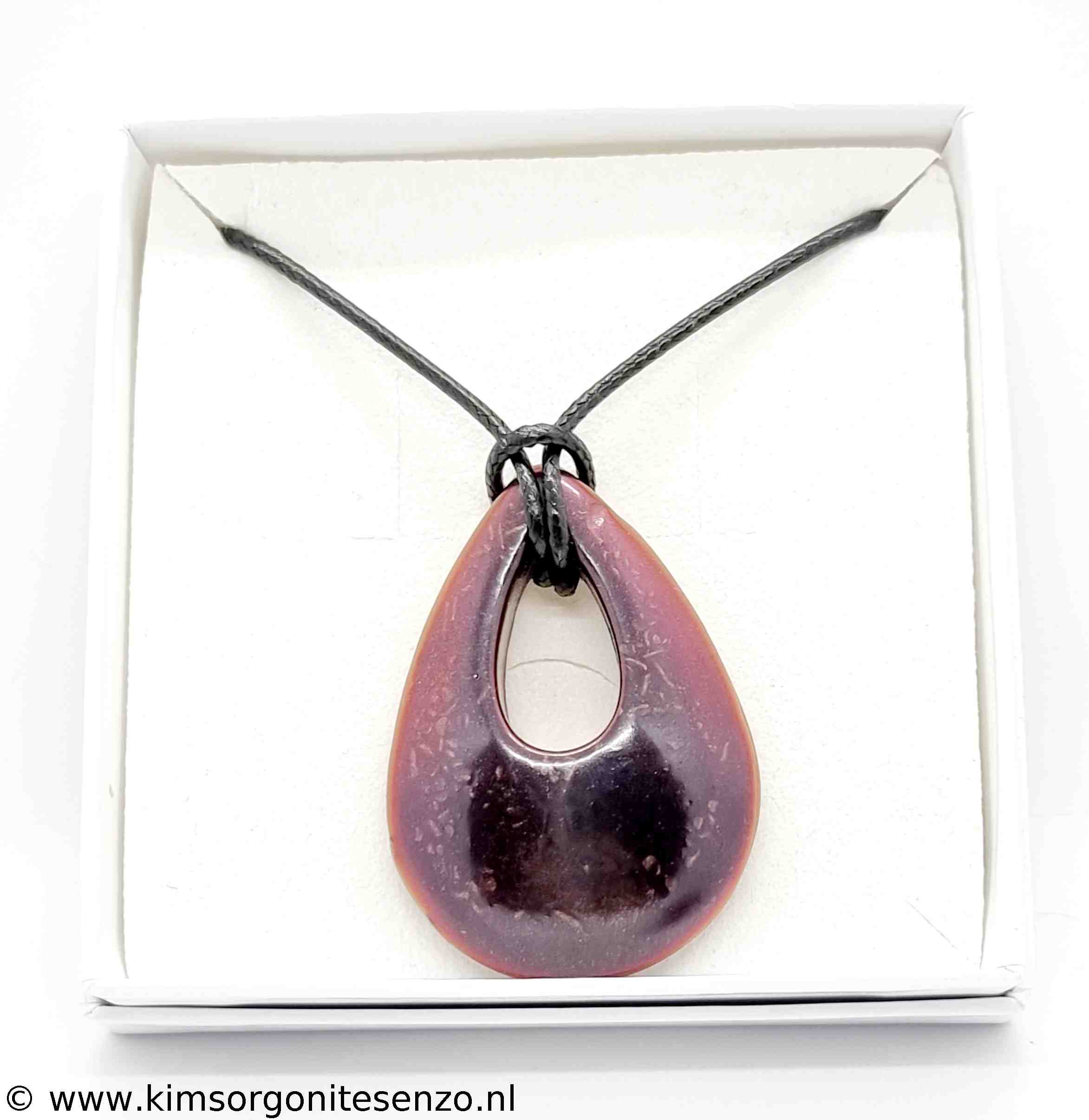 Orgonites, Sieraden, Ketting Druppel Medium Ketting Druppel Medium met Zwarte Toermalijn