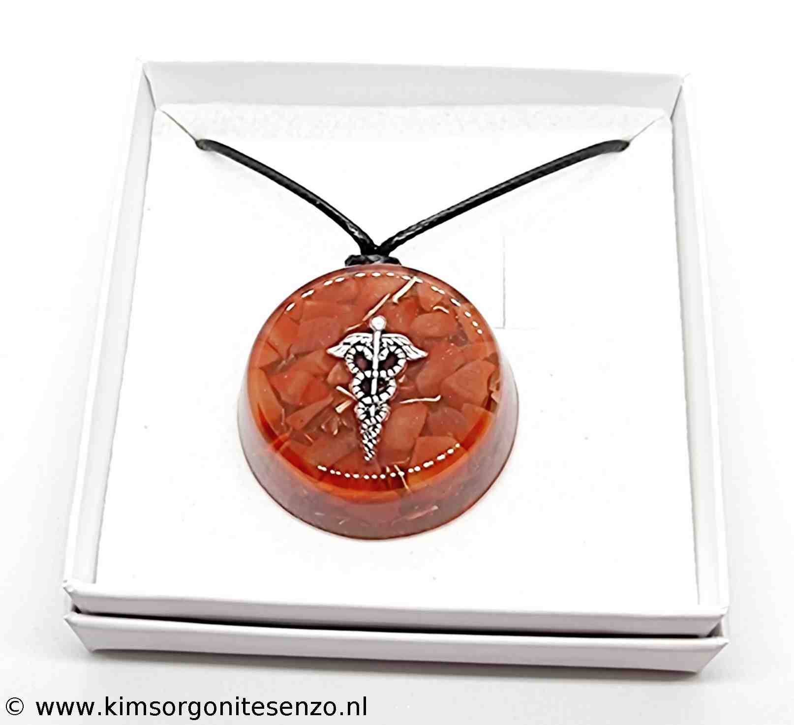 Orgonites, Sieraden, Ketting Amulet Amulet met Rode Jaspis