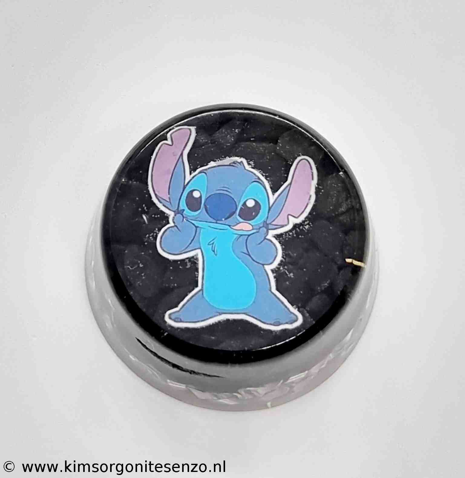 Orgonites, Zak orgonites, Rond Cup Orgonite met Zwarte Onyx