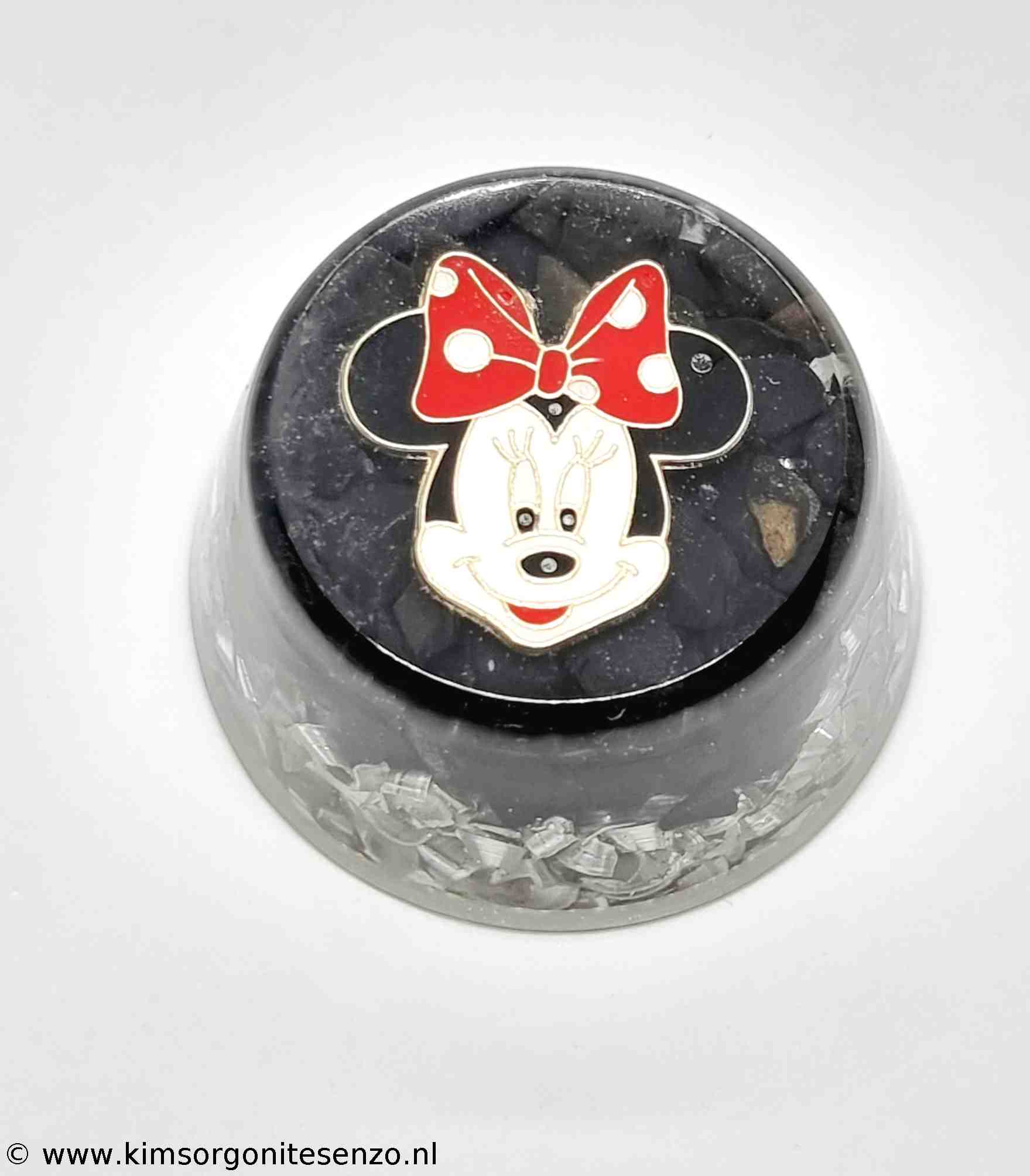 Orgonites, Zak orgonites, Rond Cup Orgonite met Zwarte Onyx