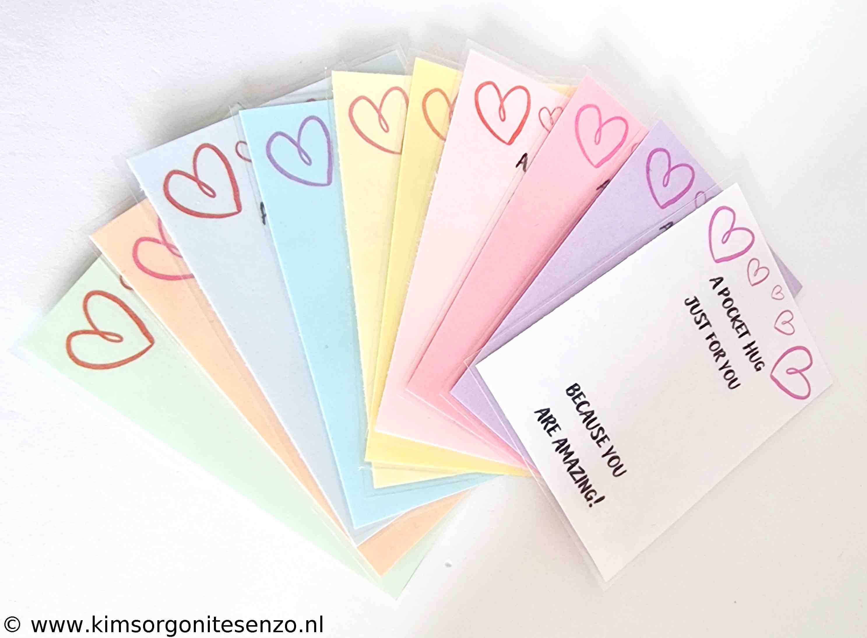 Kaarten, Pockethug Kaartjes Pocket Hug Kaartje Because you are Amazing!