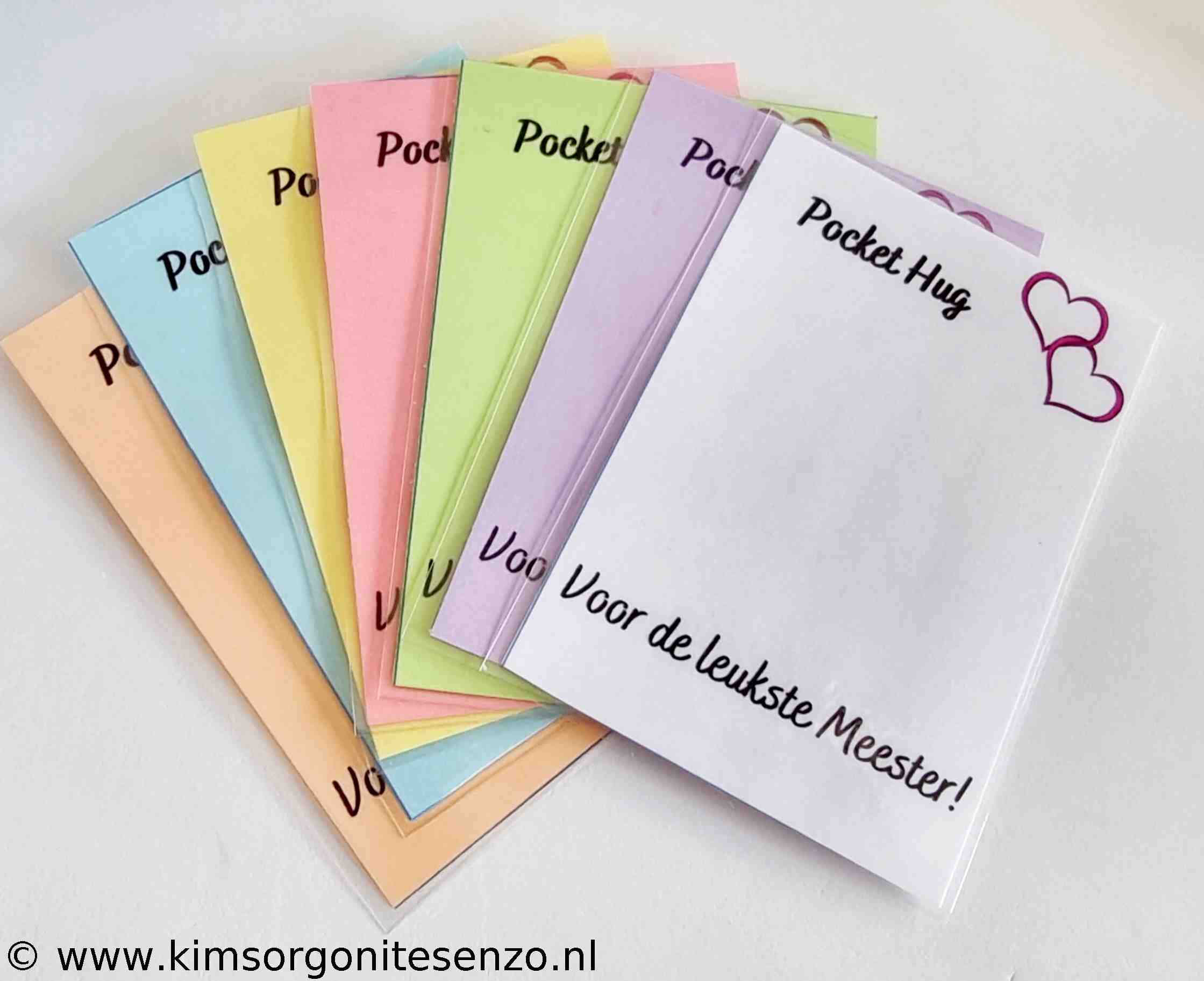 Kaarten, Pockethug Kaartjes Pocket Hug Kaartje Voor de leukste Meester