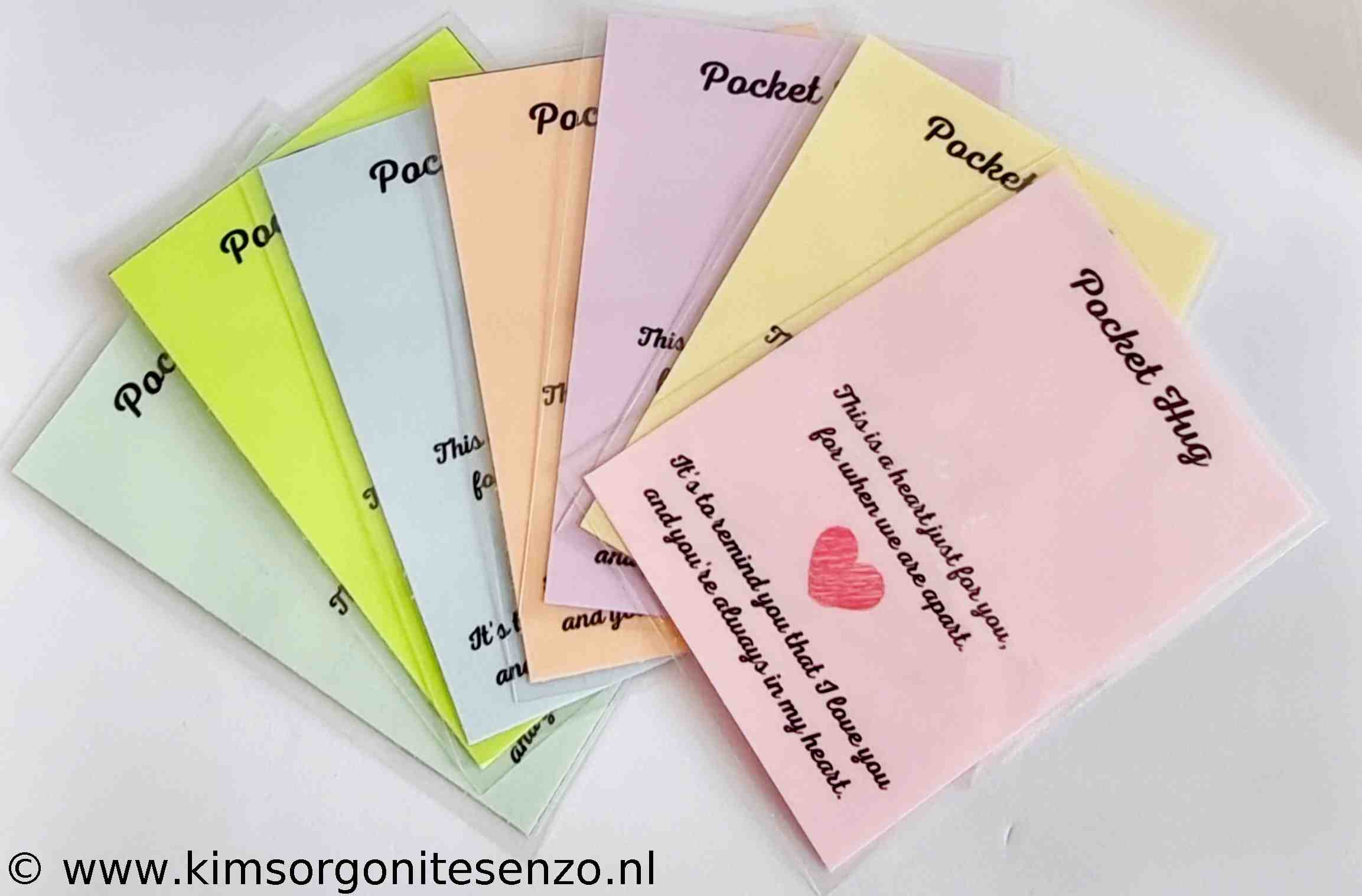 Kaarten, Pockethug Kaartjes Pocket Hug Kaartje For When we are apart