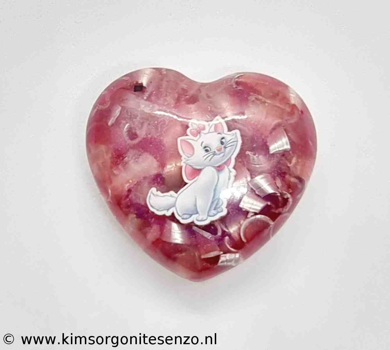 Orgonites, Harten, Klein Hartje met Rozenkwarts