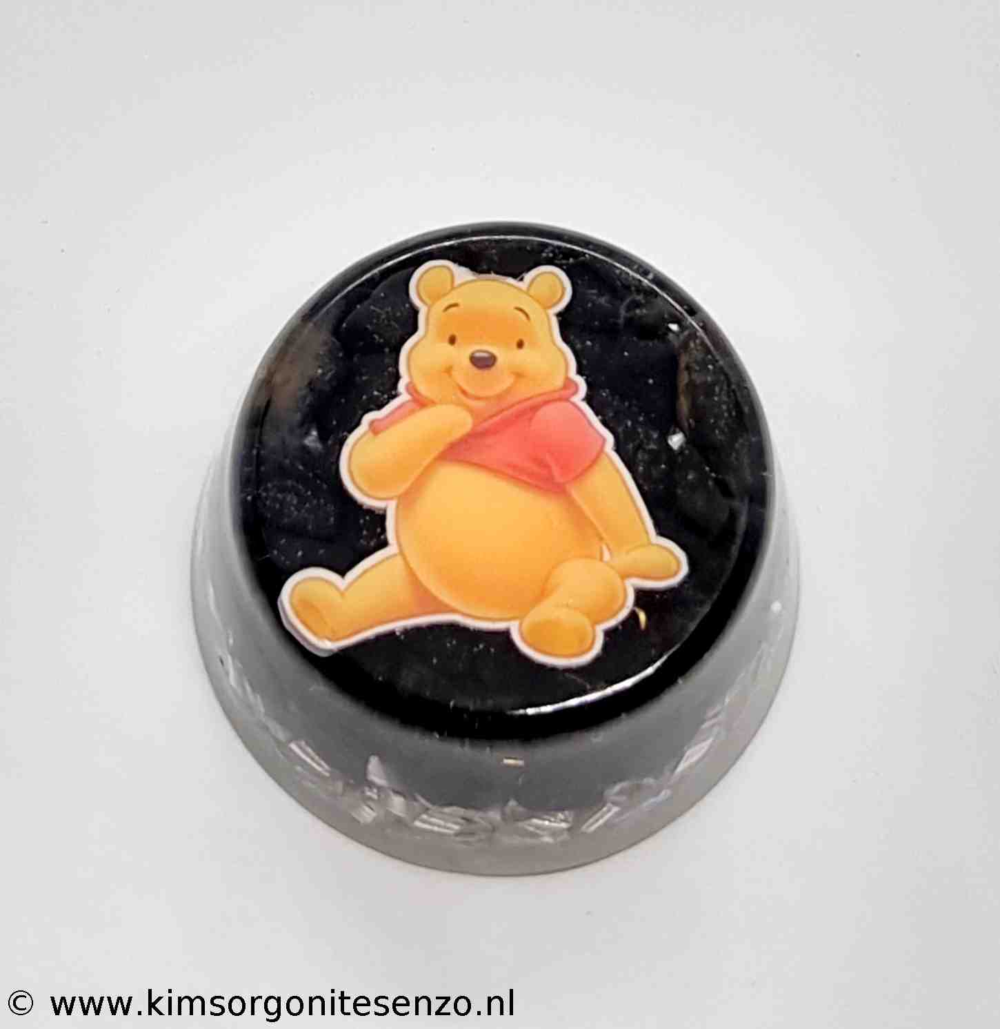 Orgonites, Zak orgonites, Rond Cup Orgonite met Zwarte Onyx