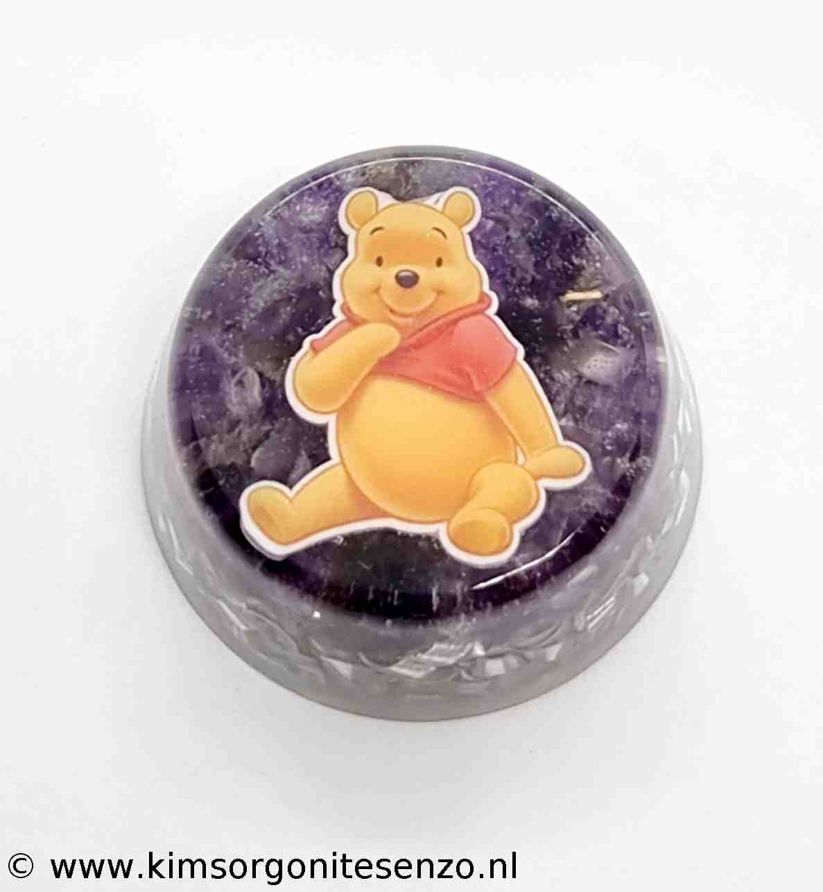 Orgonites, Zak orgonites, Rond Cup Orgonite met Amethist