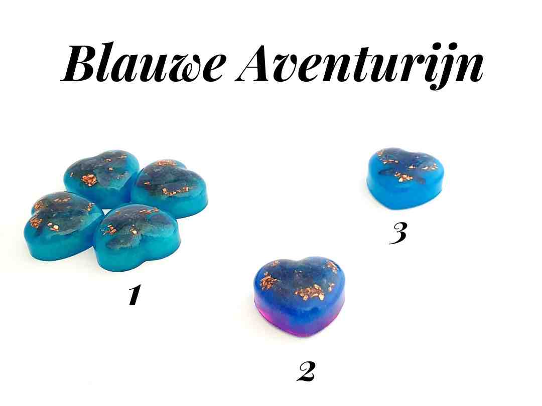 Orgonites, Harten, Klein Blauwe Aventurijn 1