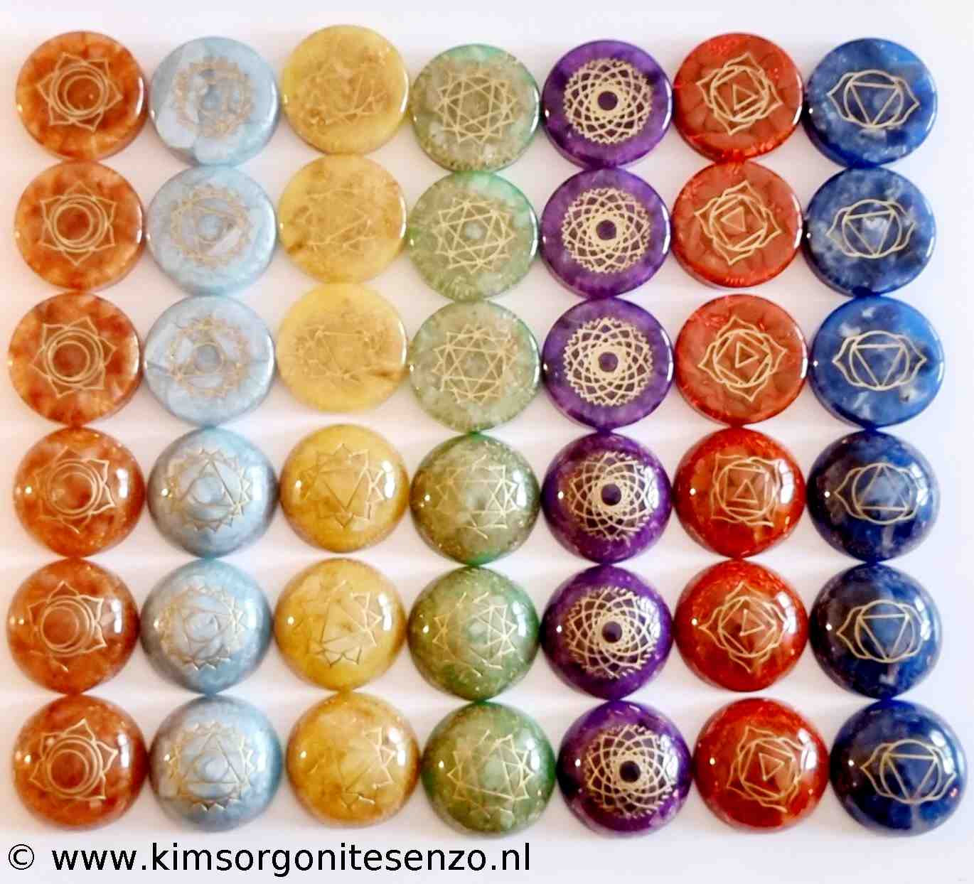 Orgonites, Chakra Sets, Chakra Set Plat Chakra Set Plat