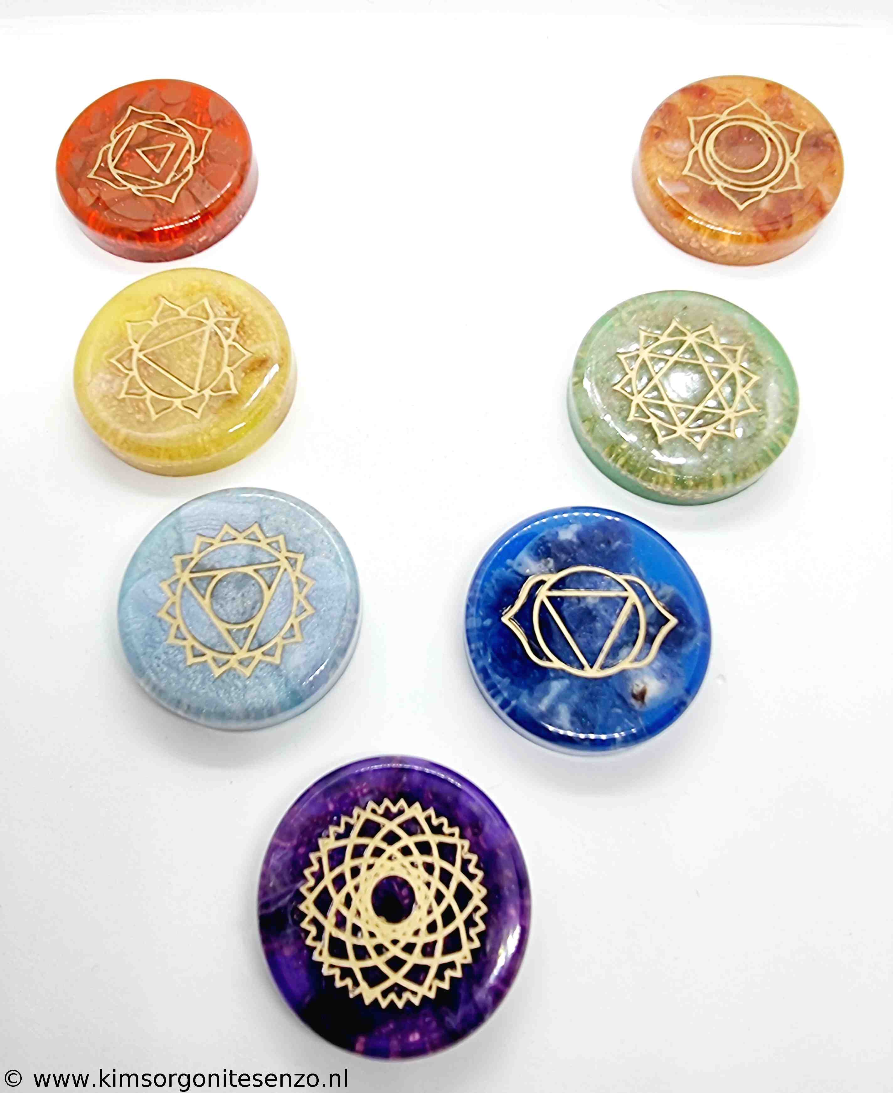 Orgonites, Chakra Sets, Chakra Set Plat Chakra Set Plat