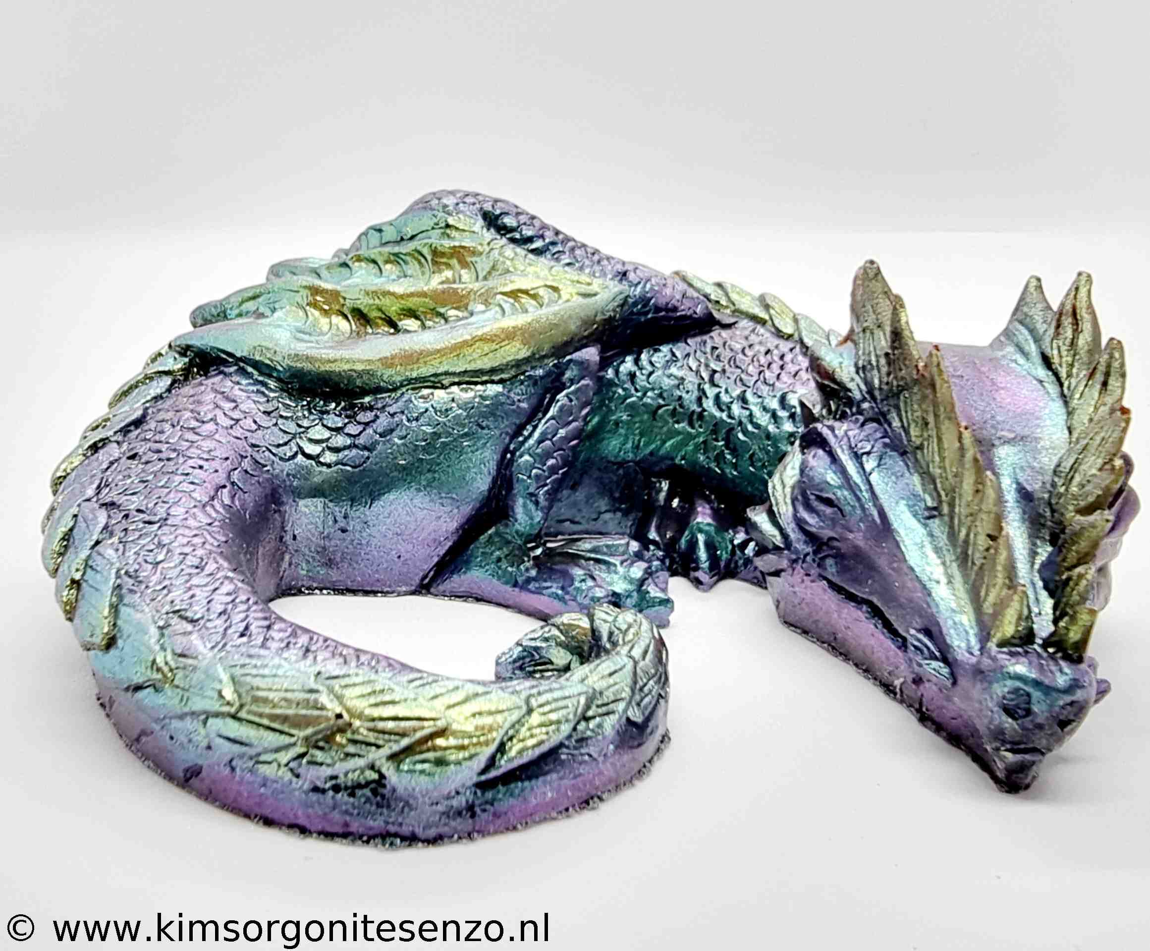 Orgonites, Draken, Groot Draak met Carneool en Groene Aventurijn