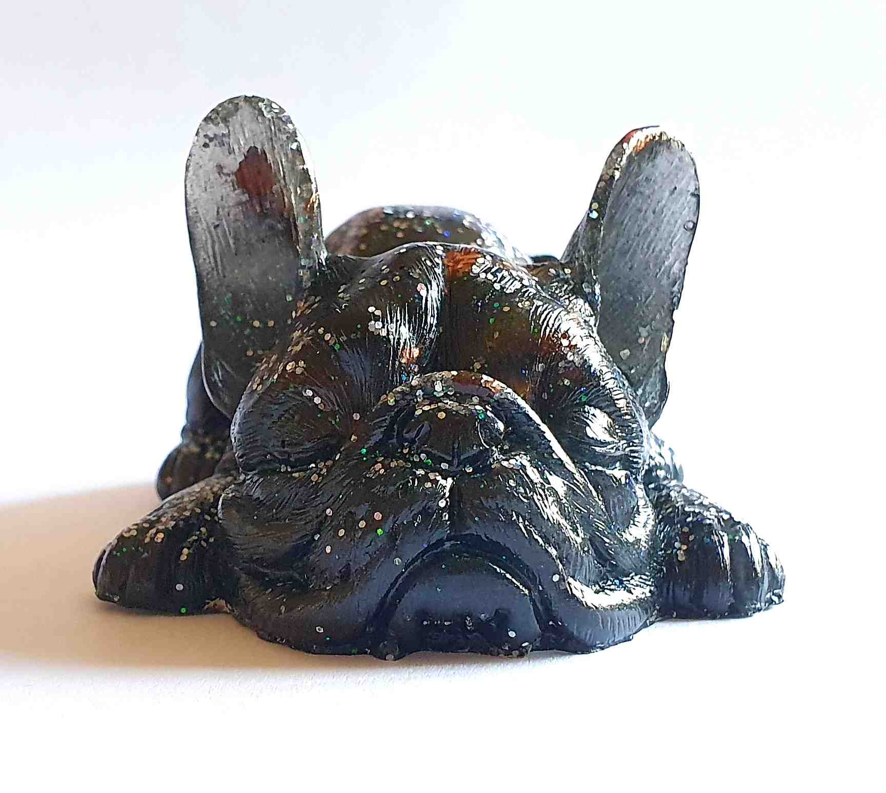 Orgonites, Overige, Bulldog Bulldog zwart met glitter