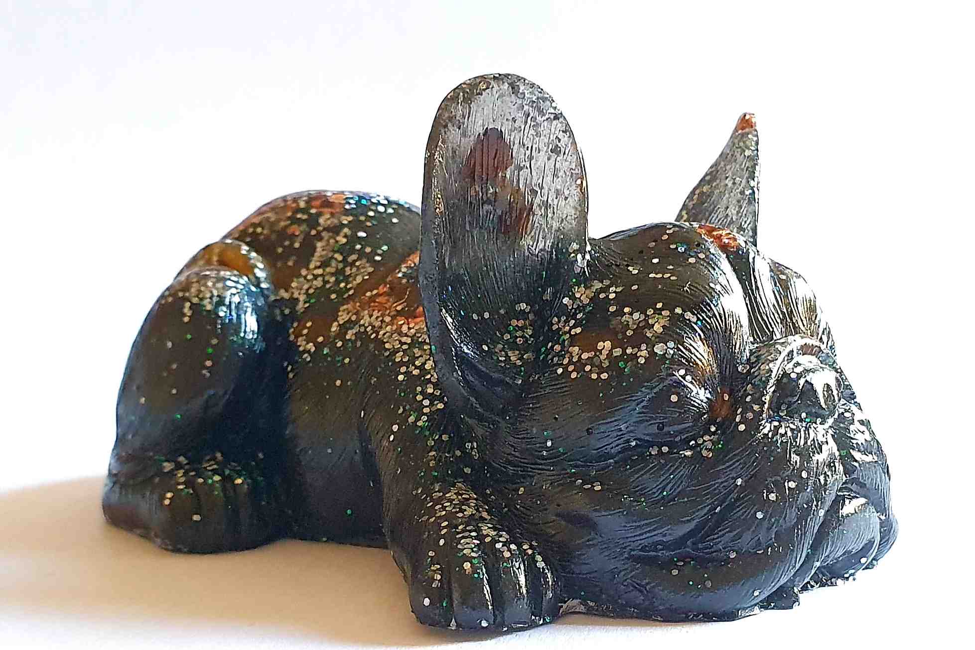 Orgonites, Overige, Bulldog Bulldog zwart met glitter