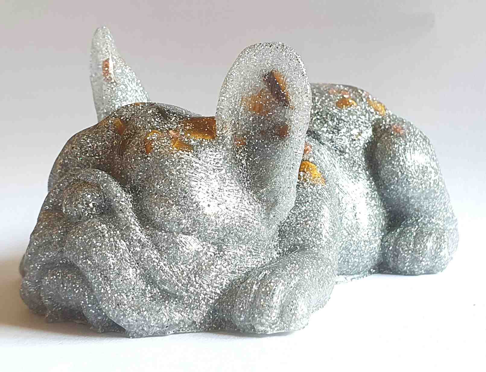 Orgonites, Overige, Bulldog Bulldog zilver glitter