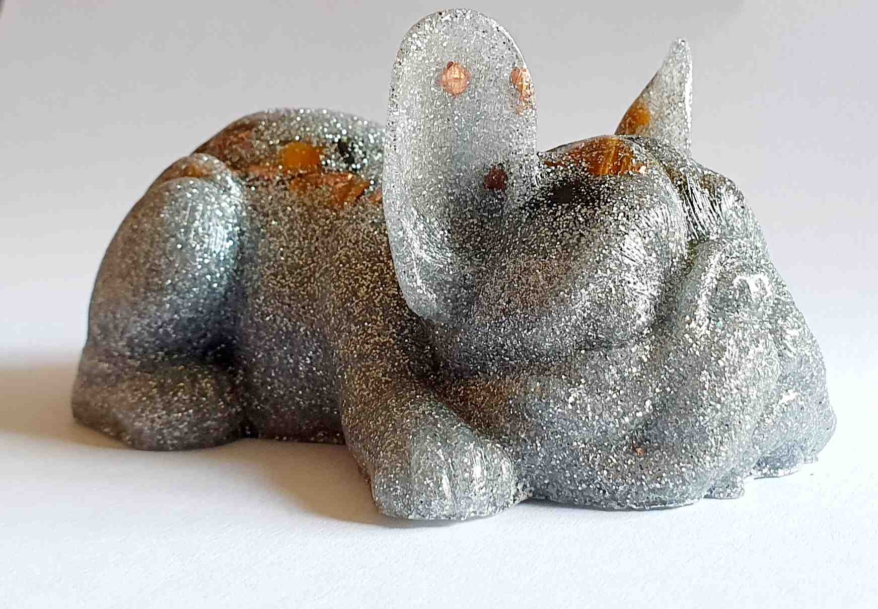 Orgonites, Overige, Bulldog Bulldog zilver glitter