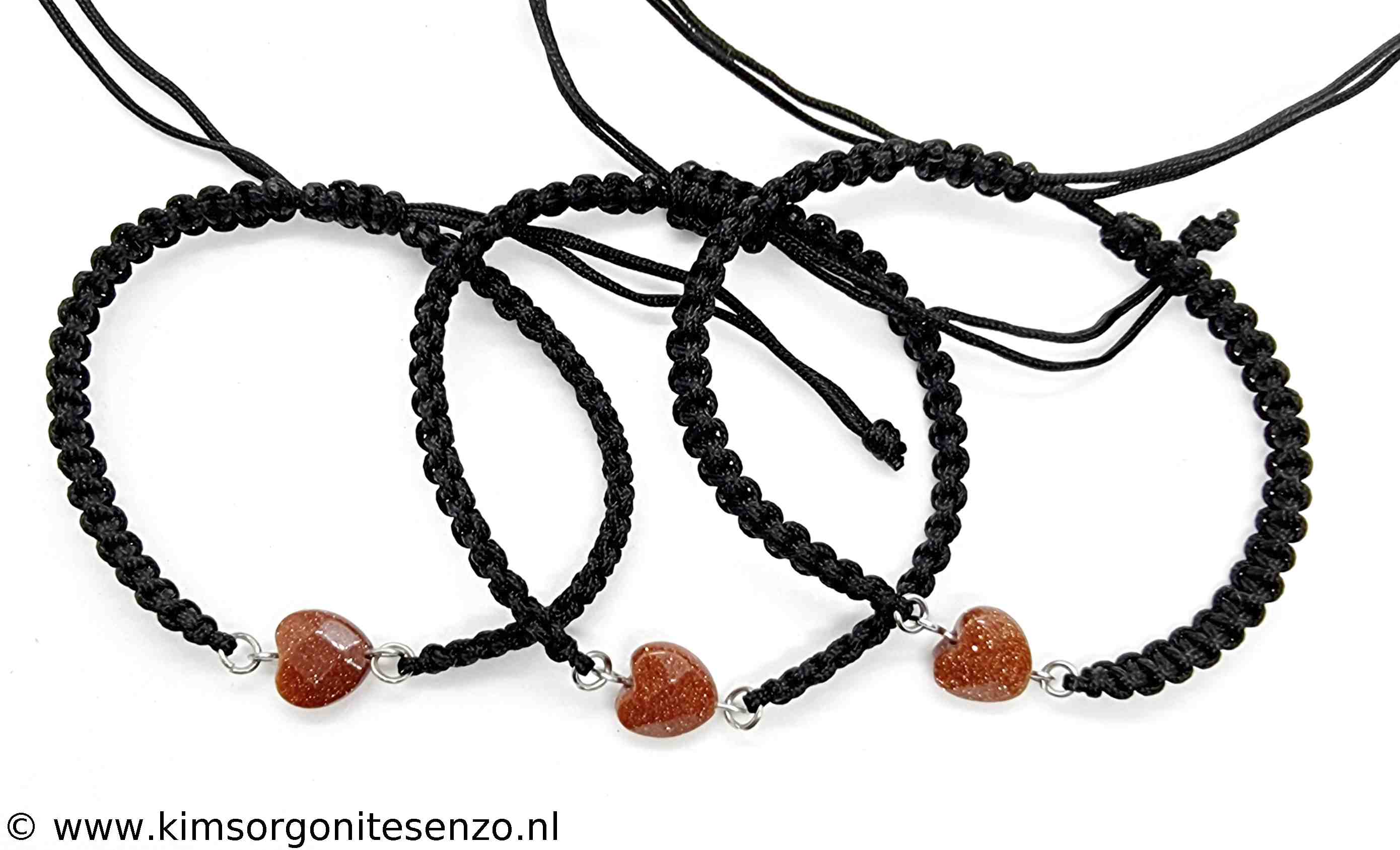 Sieraden, Armbanden, Geknoopte Armbanden met Tussenzetsel 05 Sandstone