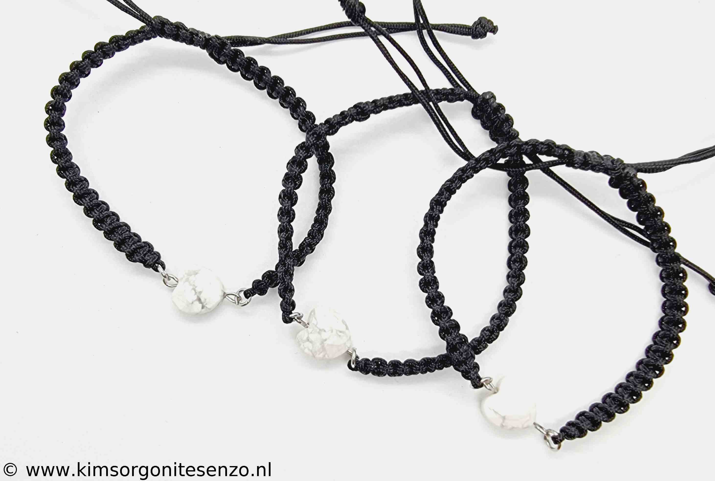 Sieraden, Armbanden, Geknoopte Armbanden met Tussenzetsel 08 Howliet