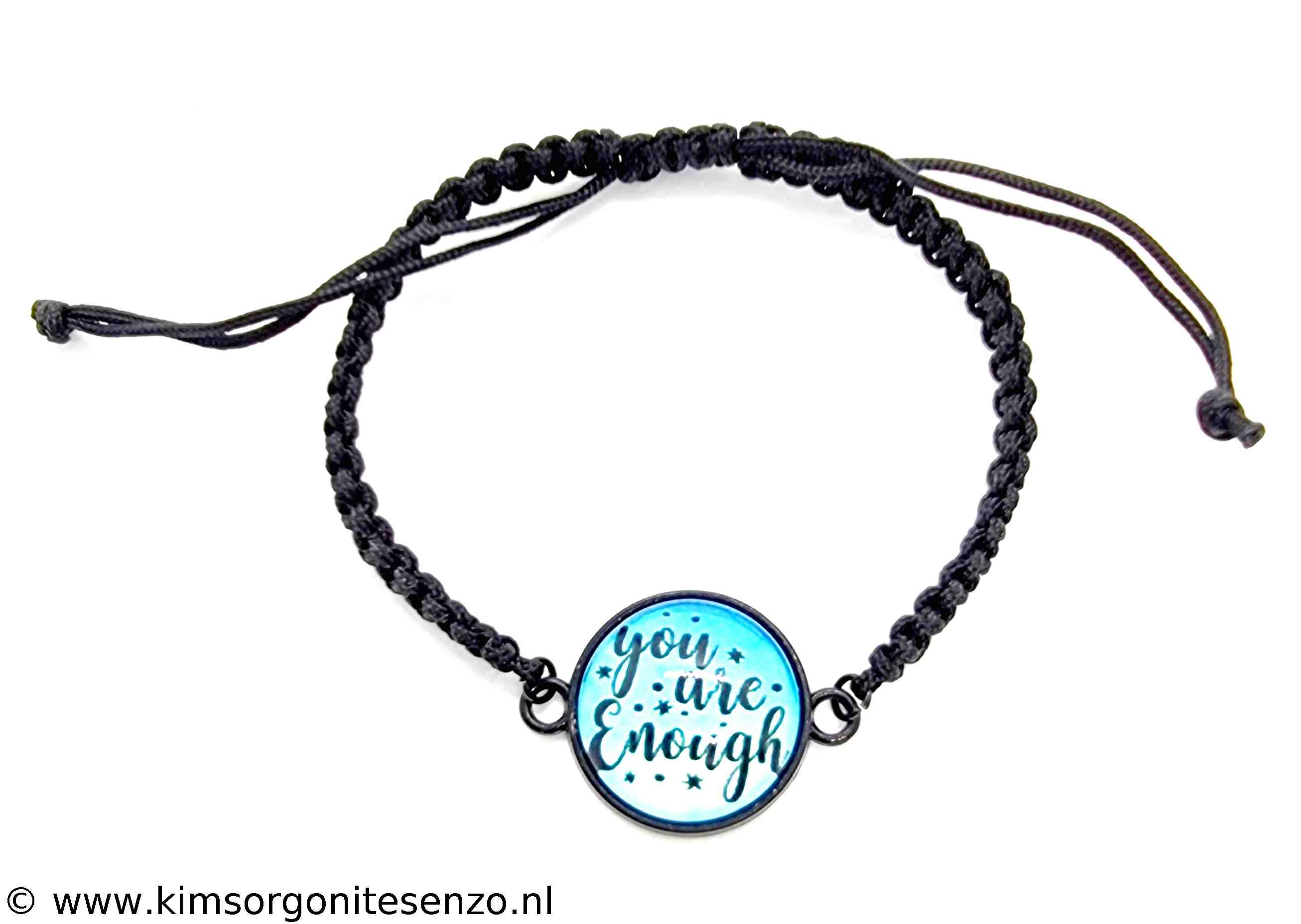 Sieraden, Armbanden, Geknoopte Armbanden met Tussenzetsel 81 You are Enough