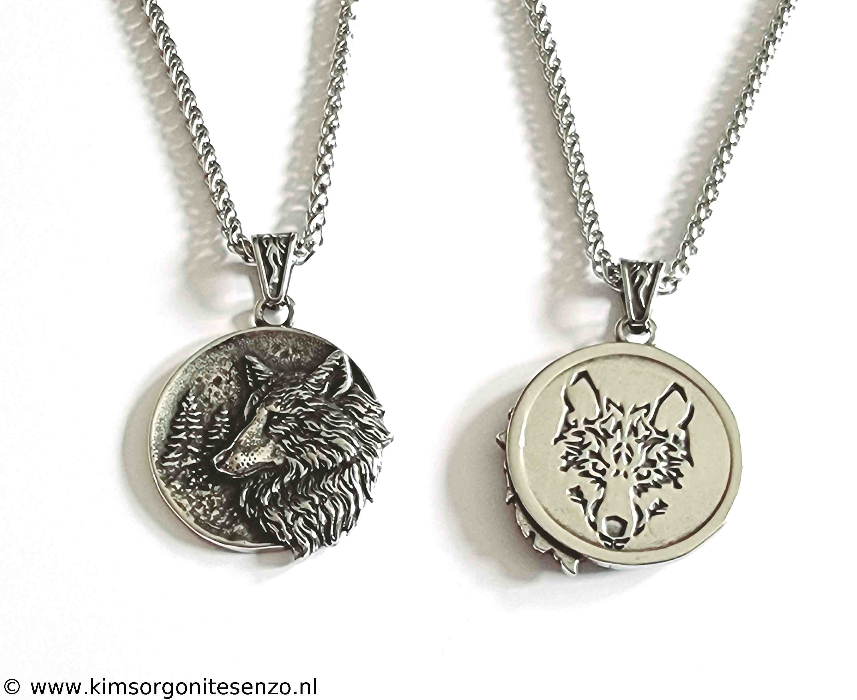 Sieraden, Kettingen, RVS Kettingen 40 RVS Wolf