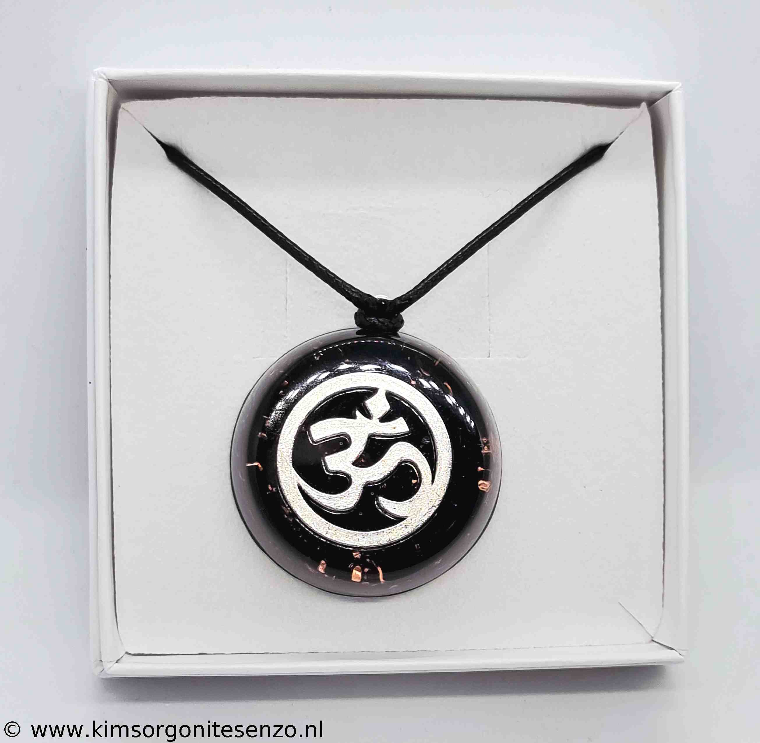 Zwarte Toermalijn & Shungiet Kettingen 09 Amulet Ohm