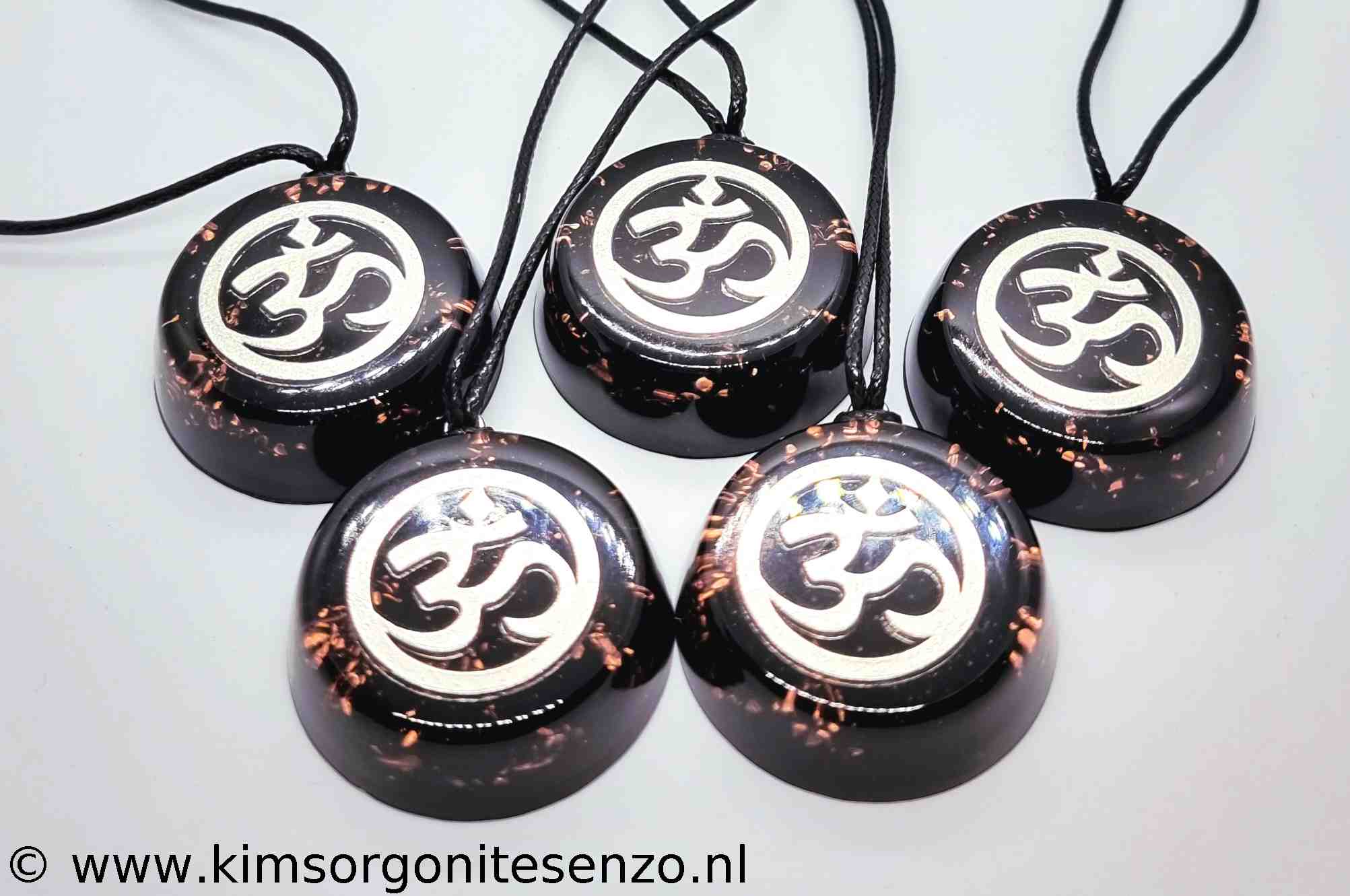 Zwarte Toermalijn & Shungiet Kettingen 09 Amulet Ohm