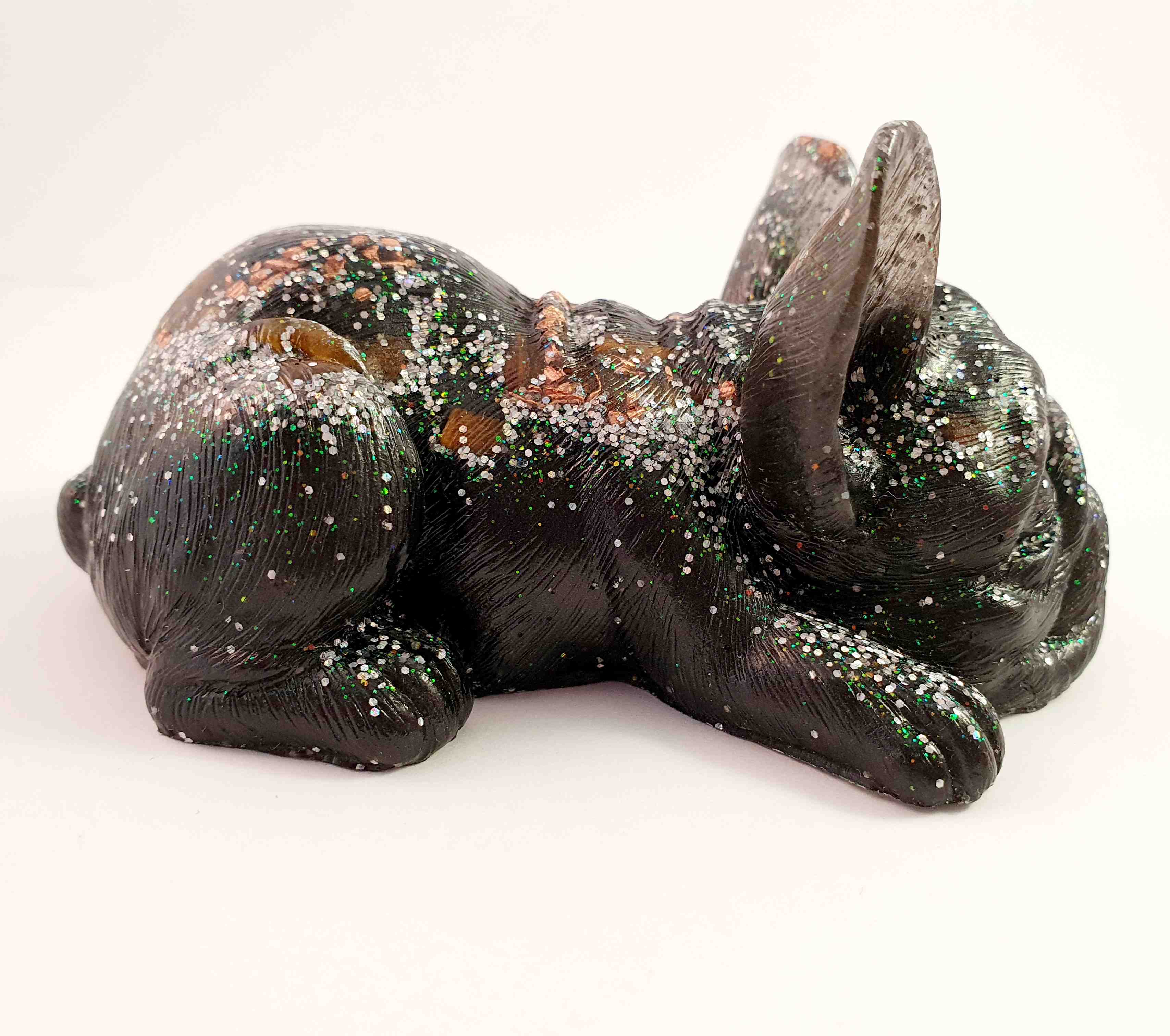 Orgonites, Overige, Bulldog Bulldog zwart met glitter