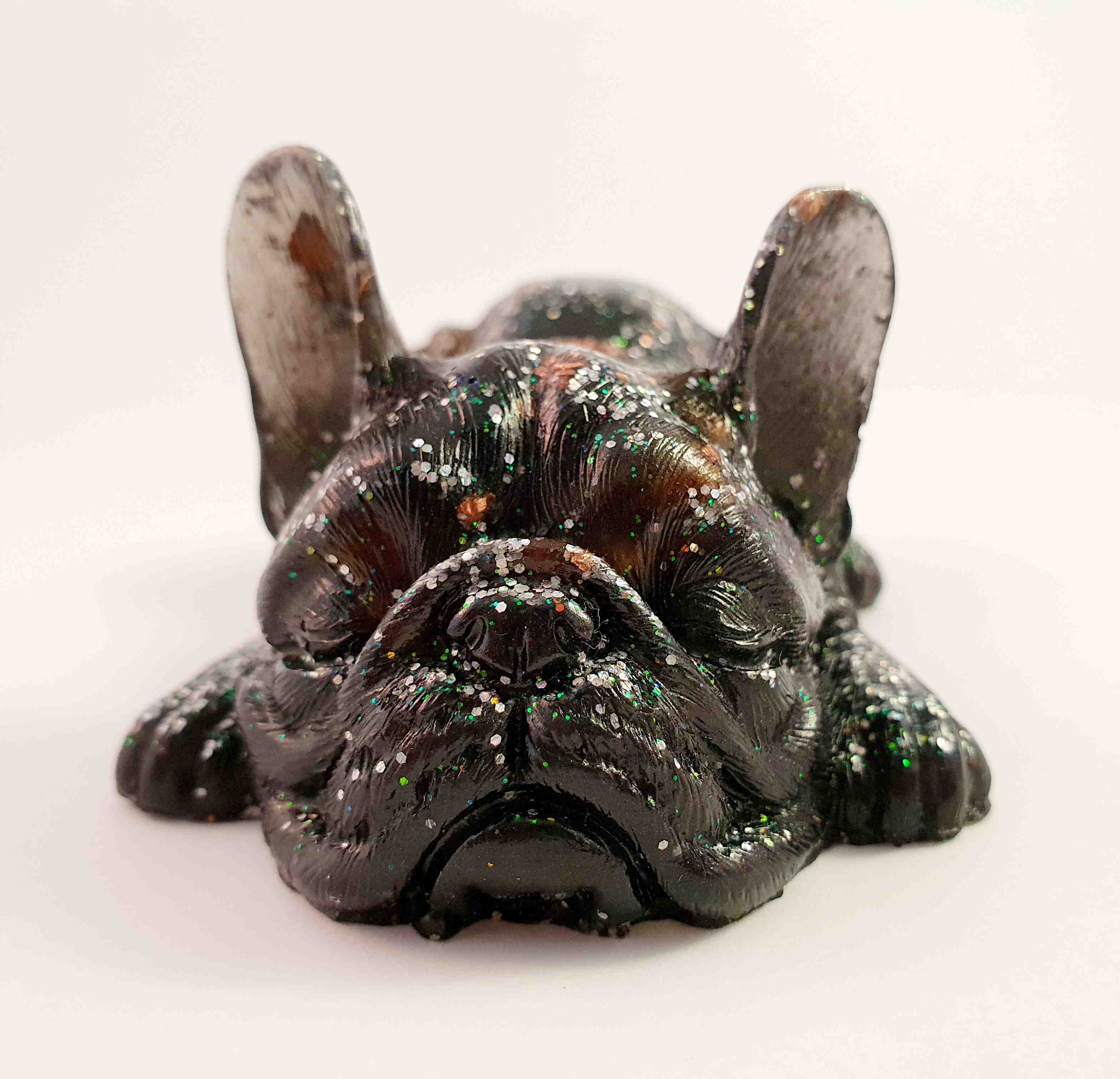 Orgonites, Overige, Bulldog Bulldog zwart met glitter