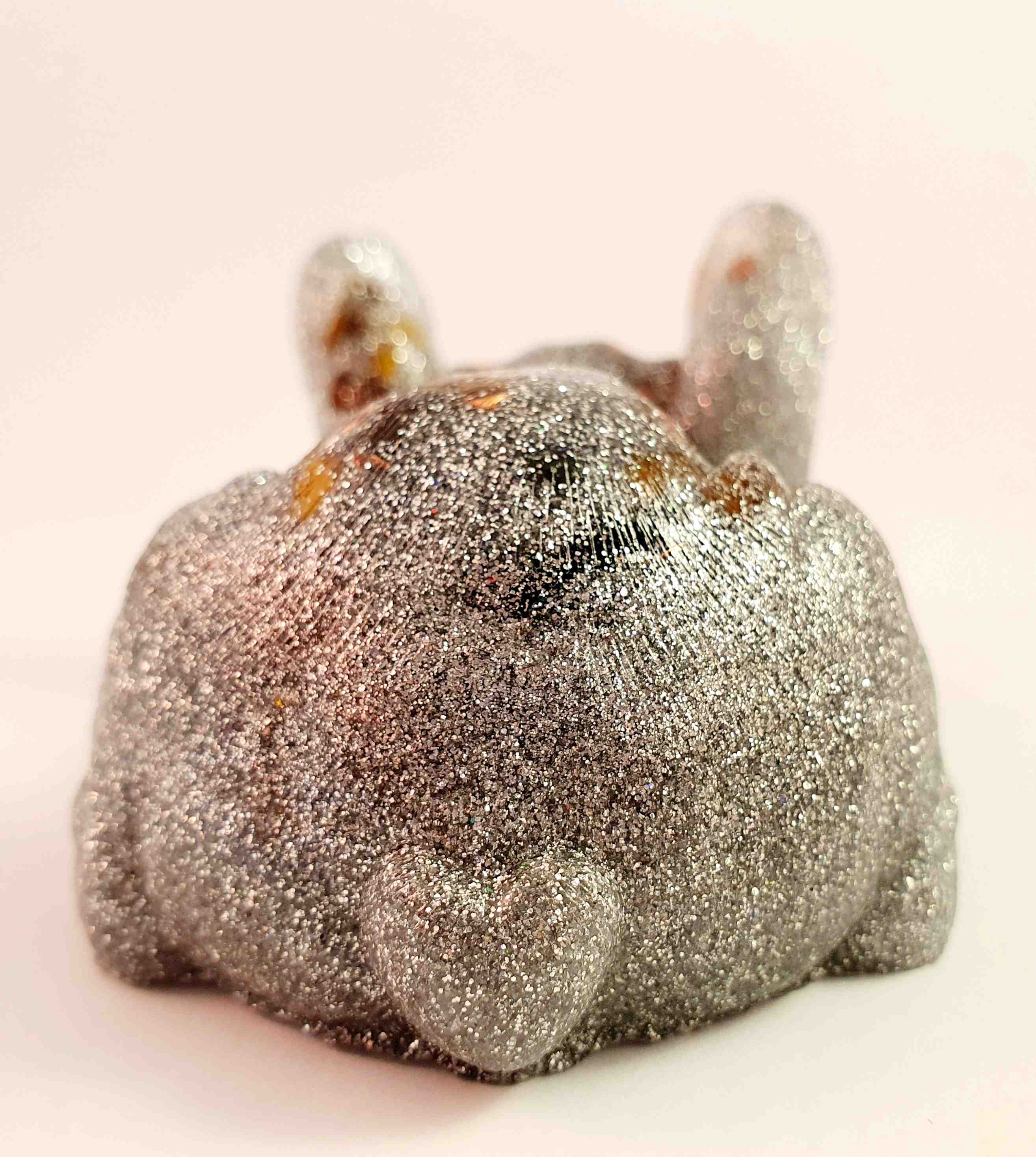 Orgonites, Overige, Bulldog Bulldog zilver glitter